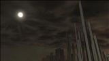 As the Sun sets, a full Moon rises, darkening the city lights. Good night, New Mombasa - KnightMare2I