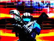 What's Black and Blue...